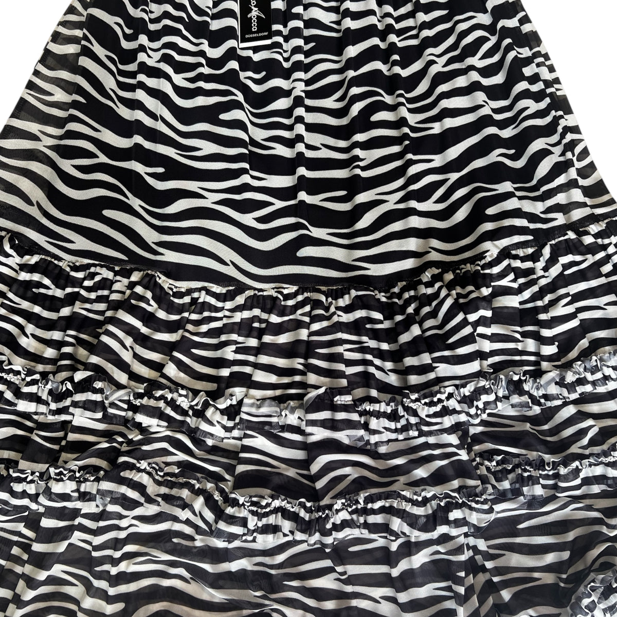 Vincenzo Allocca tule lagen rok gevoerd ,zebra print past voor maat 54-56-58