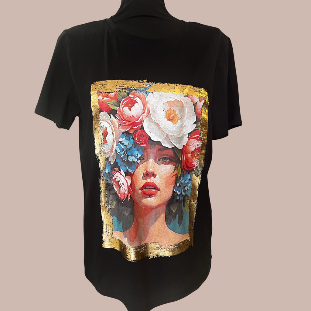 T-shirt met opdruk Frida Kahlo past voor maat 38-40🔴
