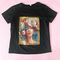 T-shirt met opdruk Frida Kahlo past voor maat 38-40🔴