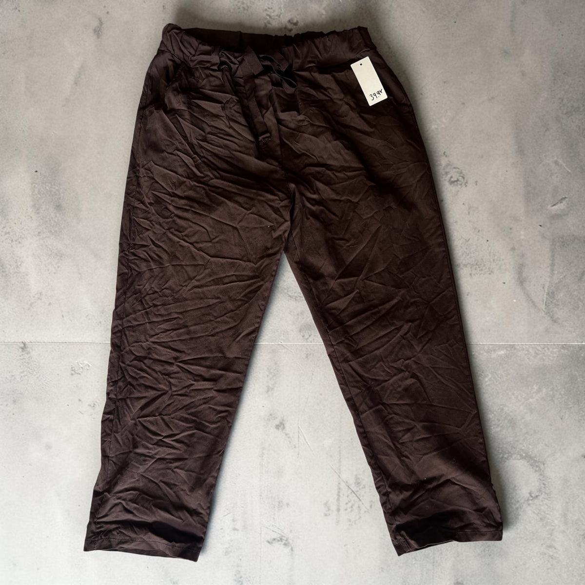 Jogger bruin met elasthan past voor maat 50-52 kleine 54