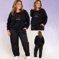 Jogger zwart stretch past voor maat 50-52-54