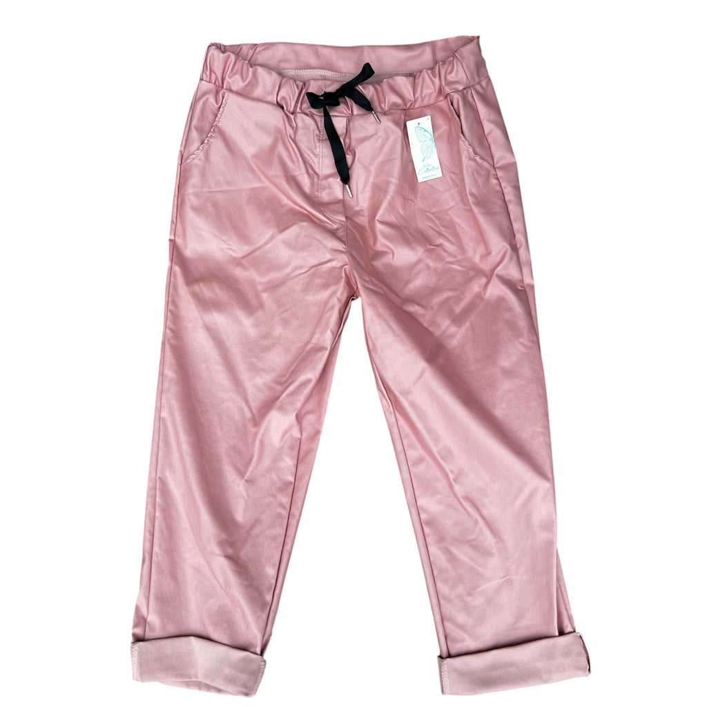 Jogger roze intake leer Plus Size past voor 50-52-54