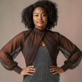 Bolero bruin voile One size
