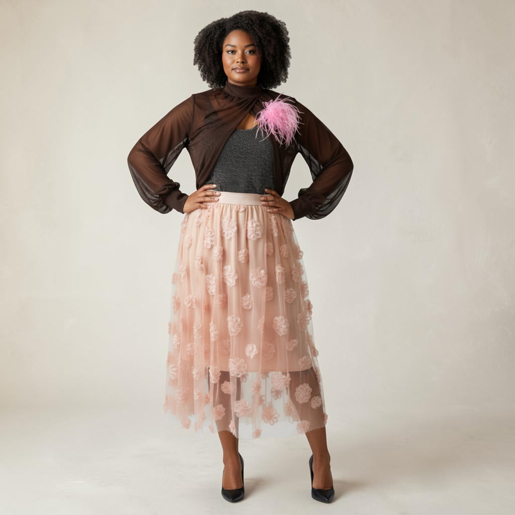 Bolero bruin voile One size