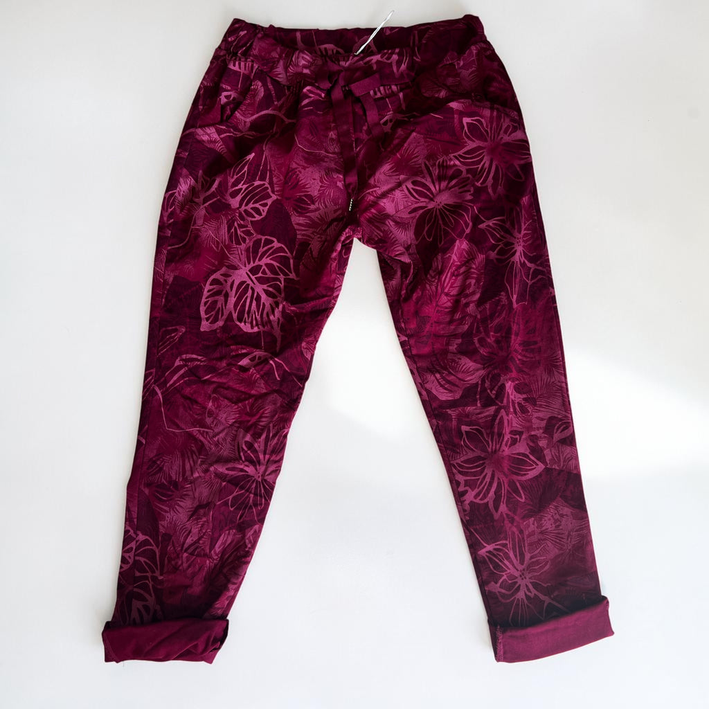 Jogger One size bordeaux past voor maat 38-40-42