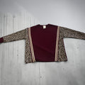 Sweatshirt met panterprint mouwen past voor meerdere maten 38 tot 46