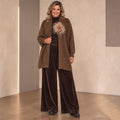 Fluwelen broek wijde pijpen One size past voor maat 48-50-52-54