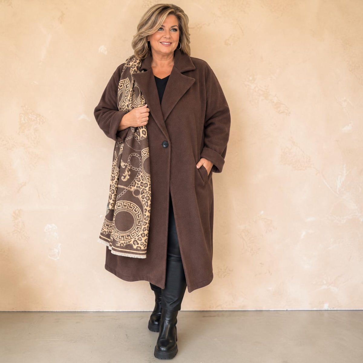 Jas (blazer model ) bruin past voor maat 48 tot 54