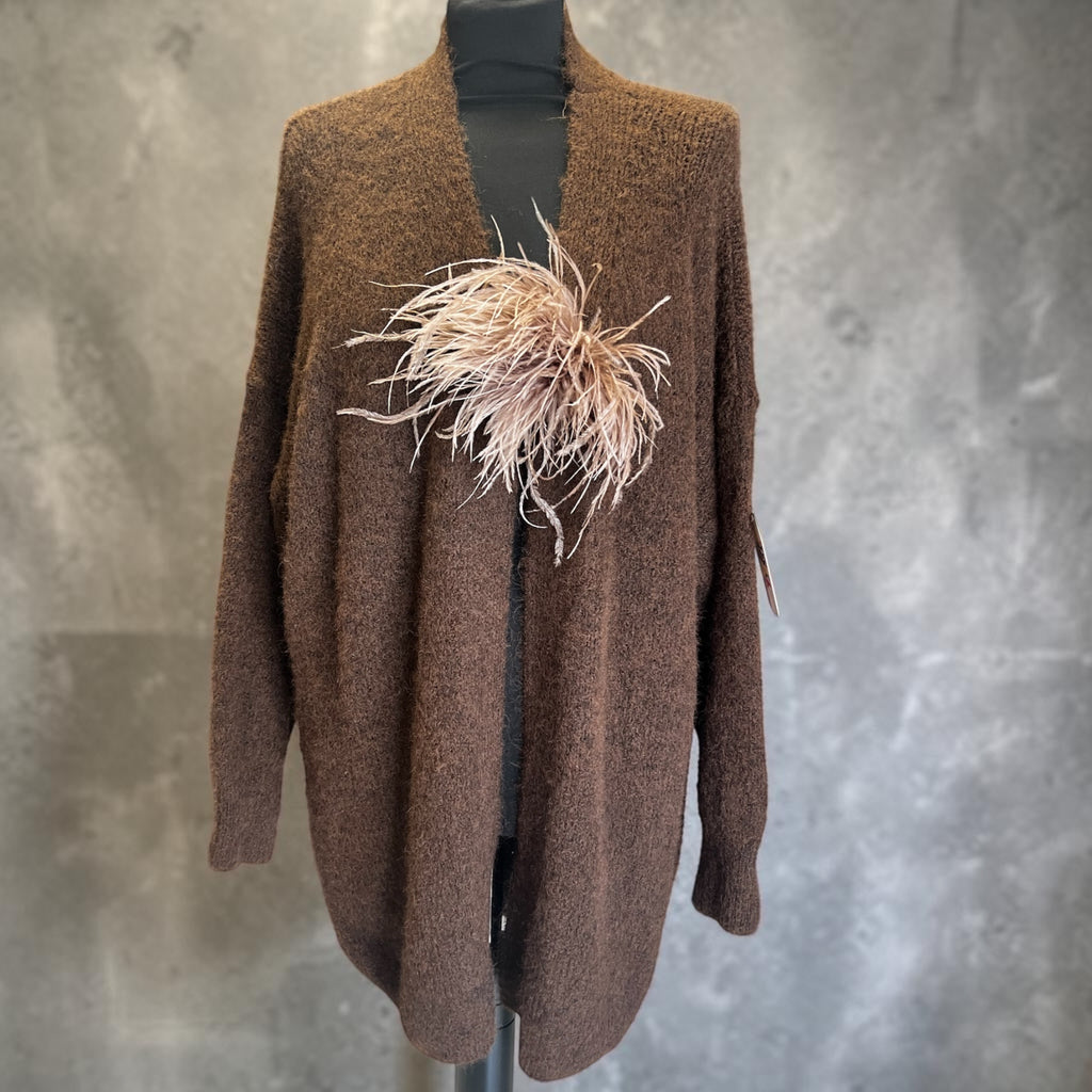 Vest bruin Plus size past voor maat 48 tot 58