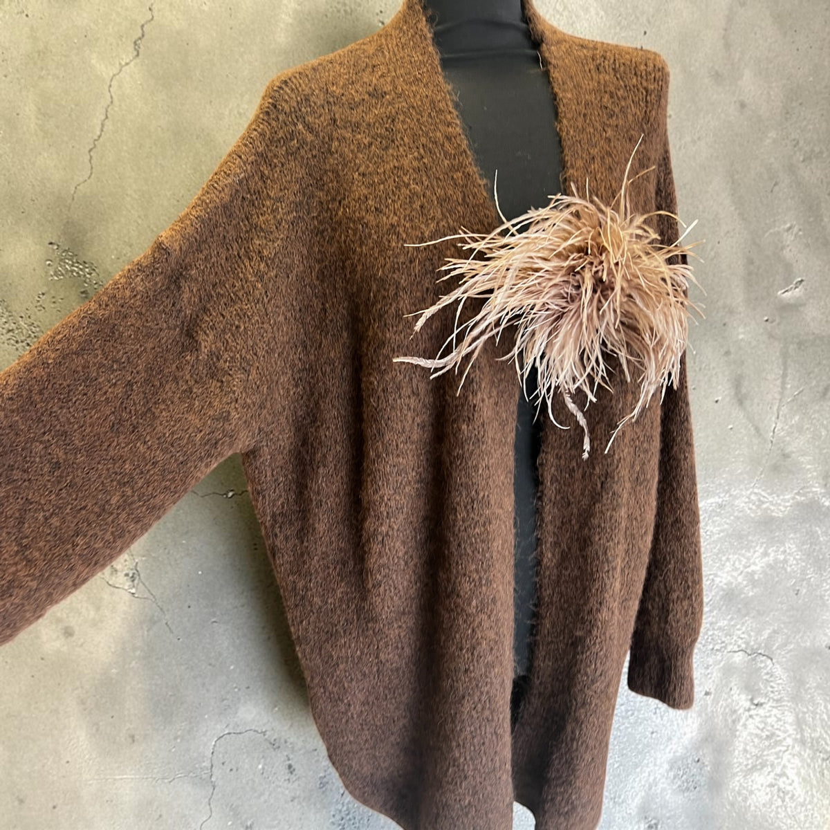 Vest bruin Plus size past voor maat 48 tot 58