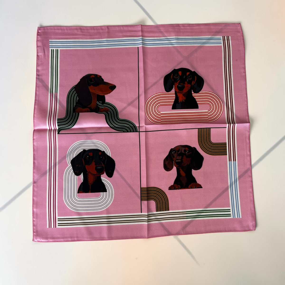 Sjaaltjes met hondjes in meer kleuren