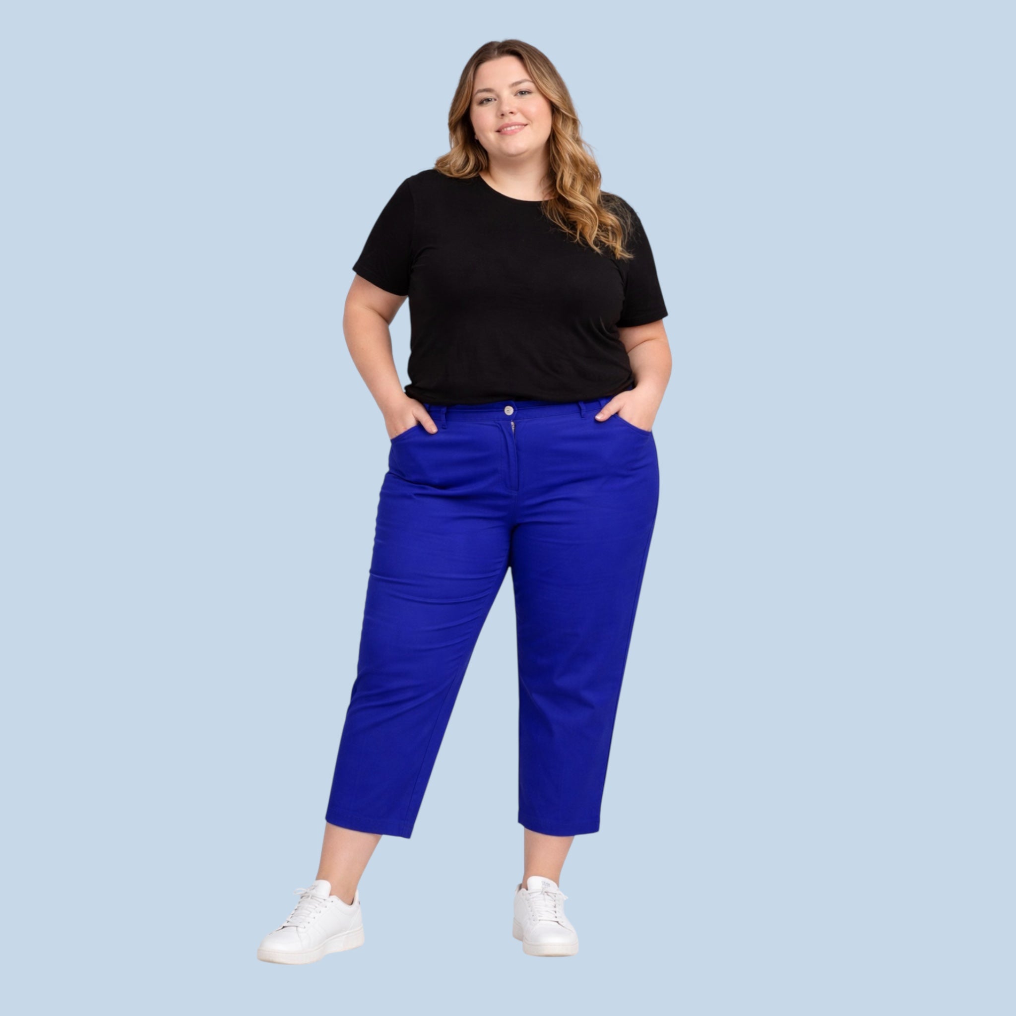 Ulla Popken Selection kobalt broek maat 54