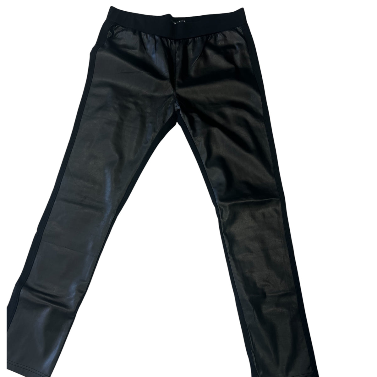 Fake leren legging stretch past voor maat 48-50