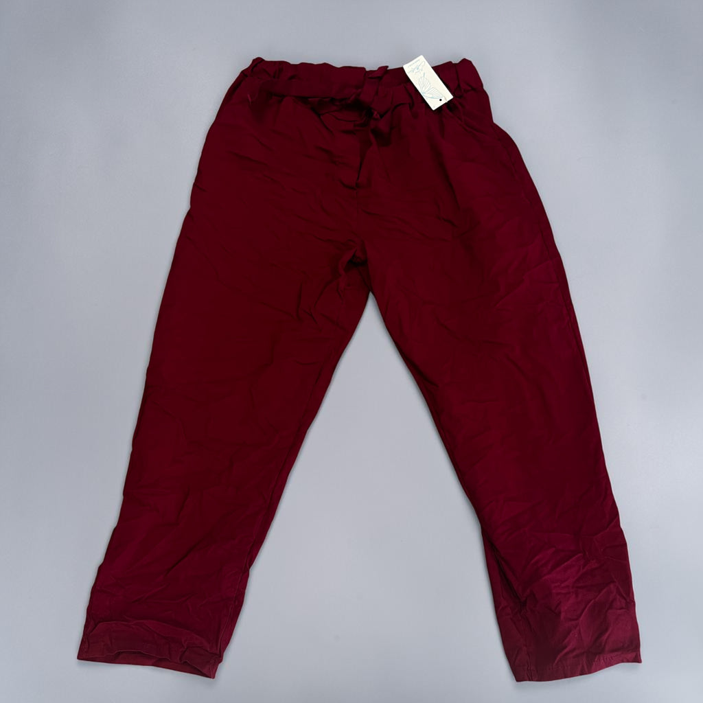 Jogger bordeaux rood past voor maat 50-52 kleine 54