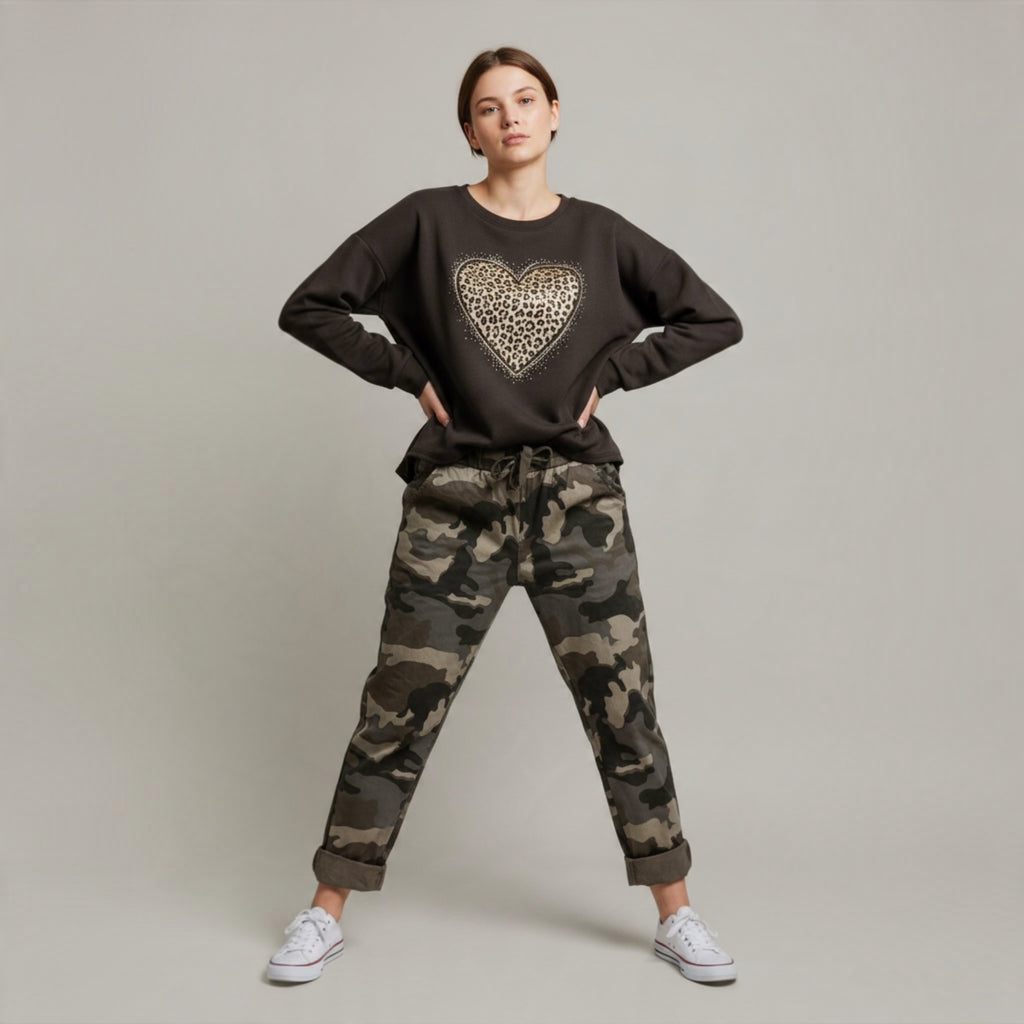 leger print jogger one size past voor maat 38-40 kleine 42