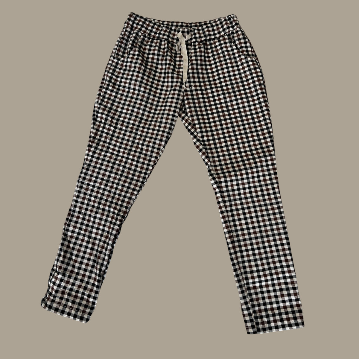 Jogger in ruitjes one size past voor 38-40 kleine 42