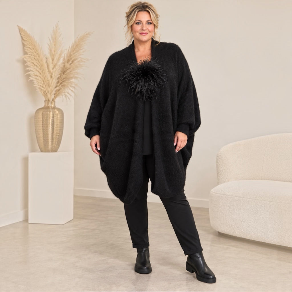 Vest zwart One zie Plus size