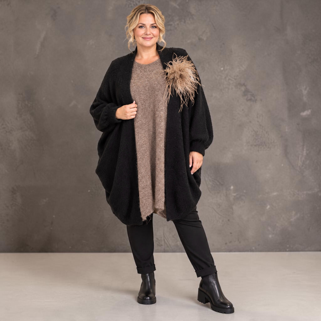 Vest zwart One zie Plus size