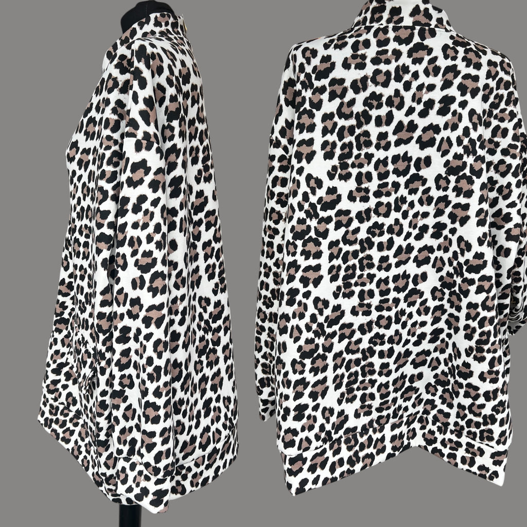 Panter print vest stretch Plus size to maat 58