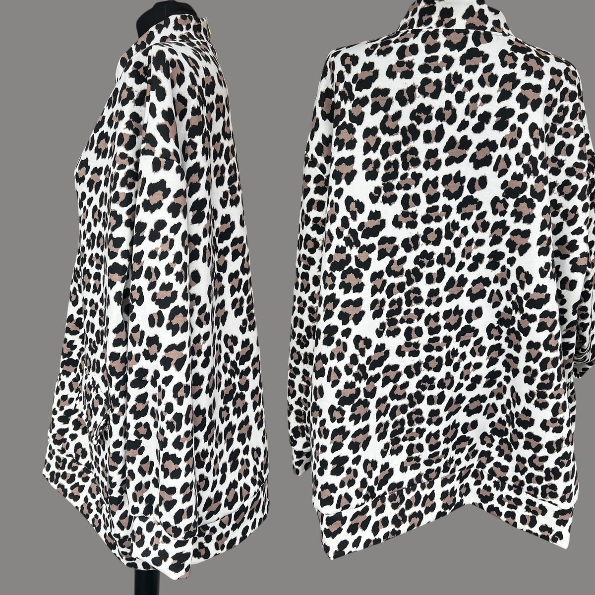 Panter print vest stretch Plus size to maat 58