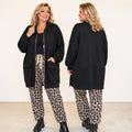 Zwart vest stretch Plus size tot maat 58