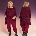 Sweat shirt met ritsjes One size past tot maat 56/58