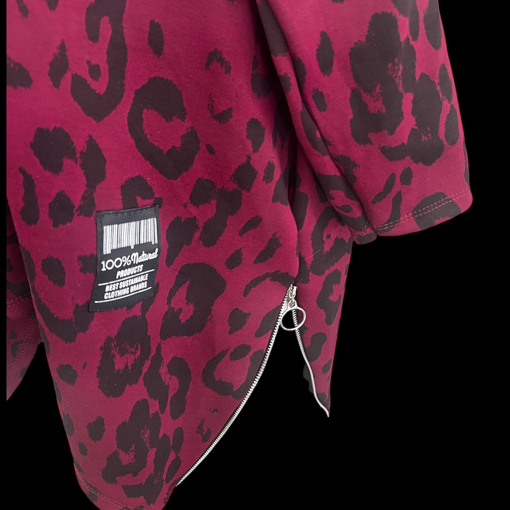 Sweat shirt met ritsjes One size past tot maat 56/58