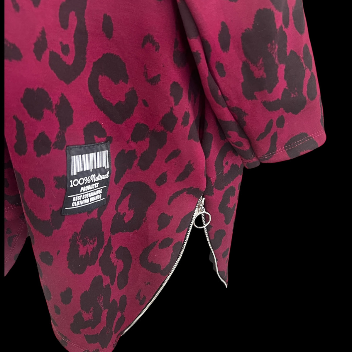 Sweat shirt met ritsjes One size past tot maat 56/58