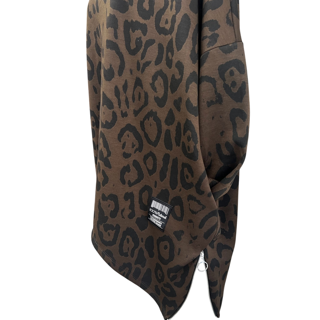 Sweatshirt bruin zwart plus size past voor meer maten tot maat 58