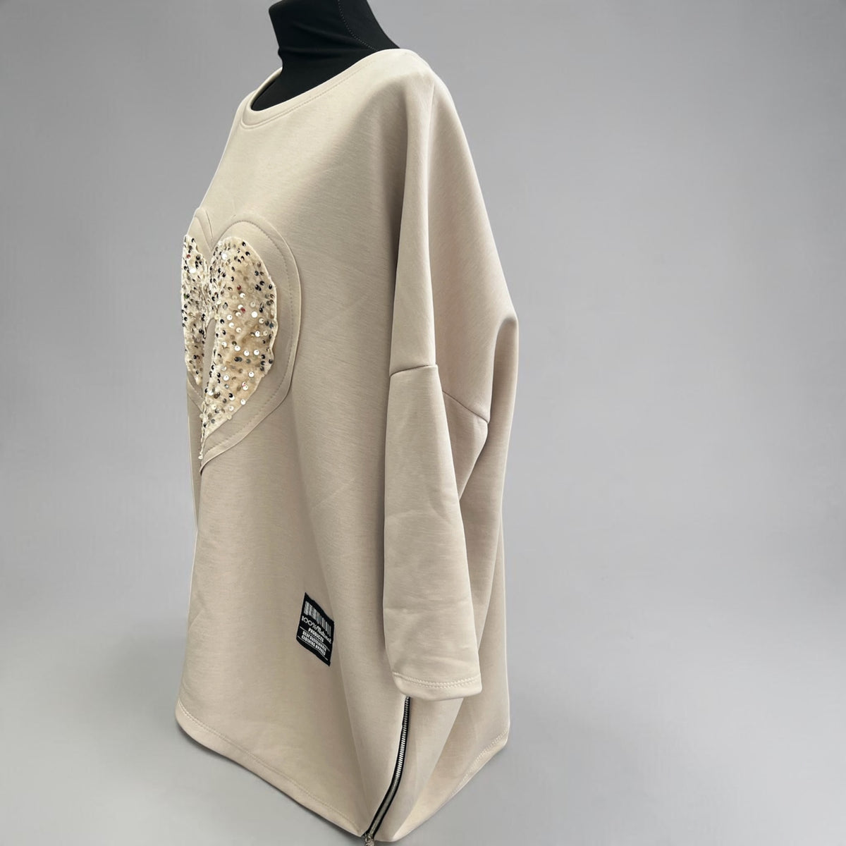 Sweatshirt met hart Plus Size, voor meerdere maten tot  maat 58