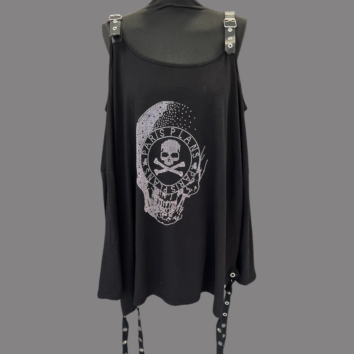 T shirt lange mouwen skull Plus size past voor meer maten tot 58