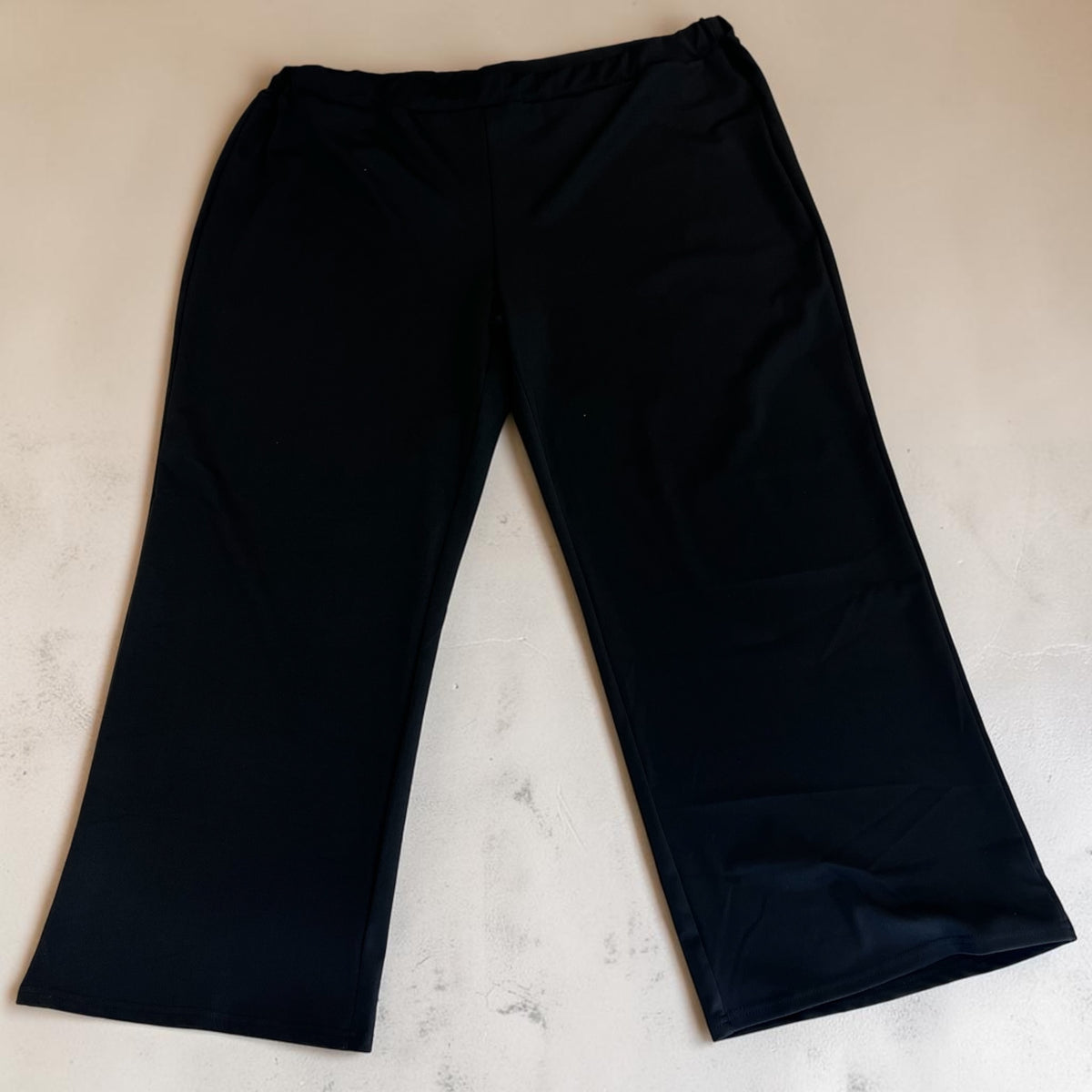 Zwarte broek stretch rechte pijpen past voor mat 56-58