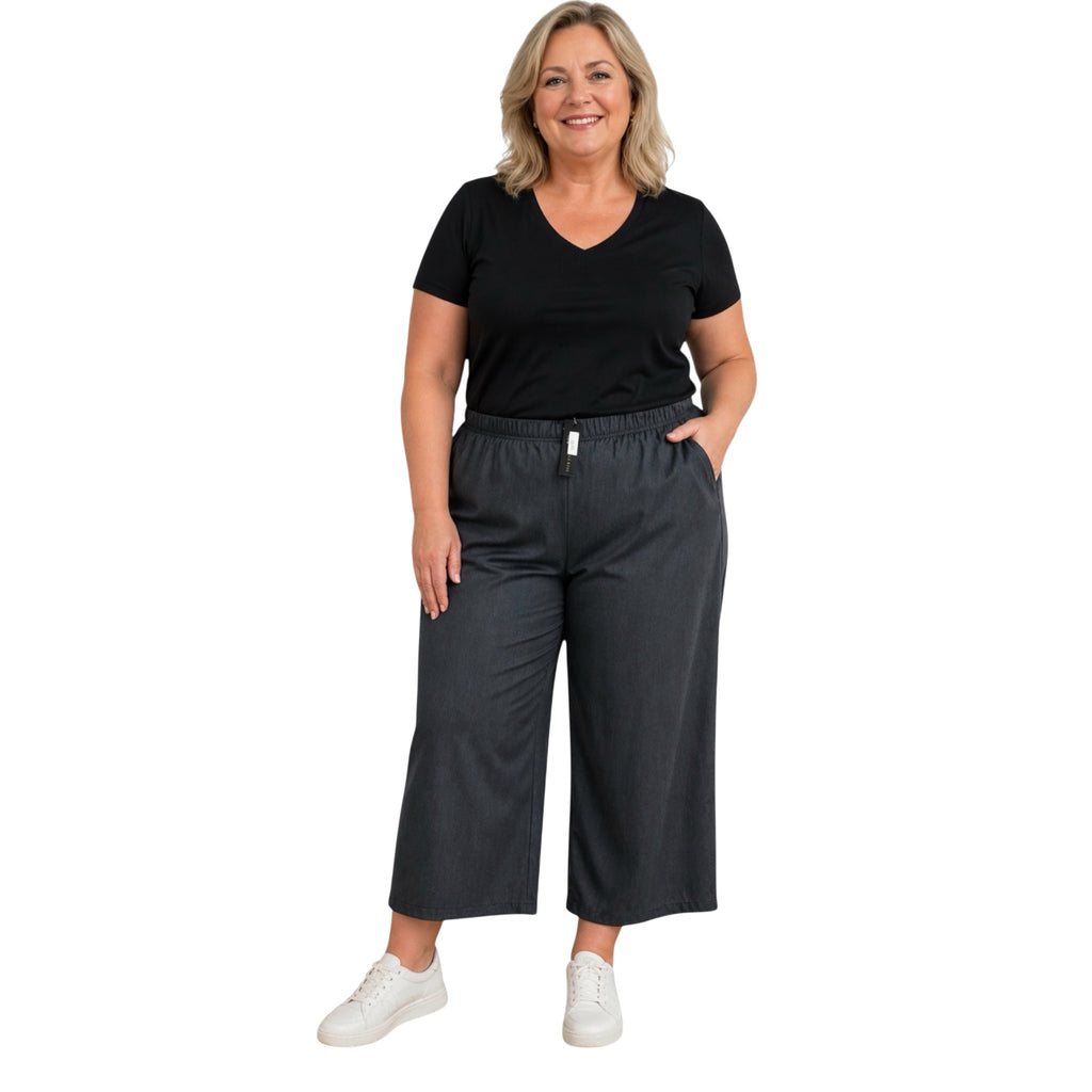 Naveed wijde broek grijs maat 56/58 Plus size