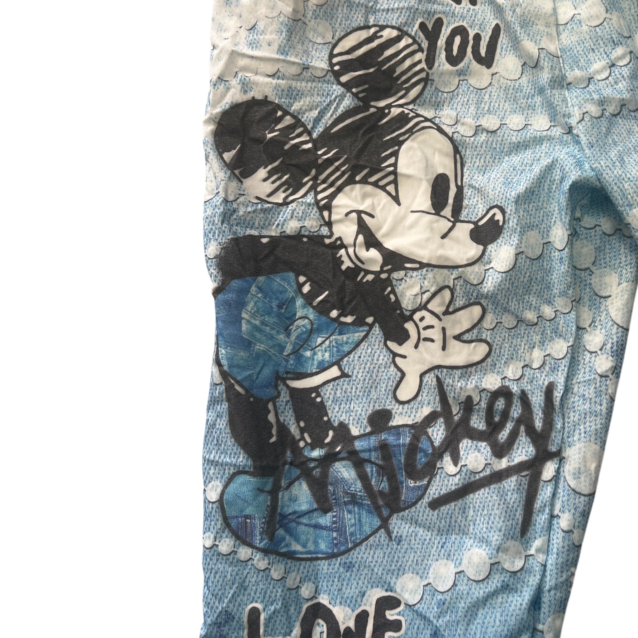 Jogger blauw wit met Mickey mt 50-52-54
