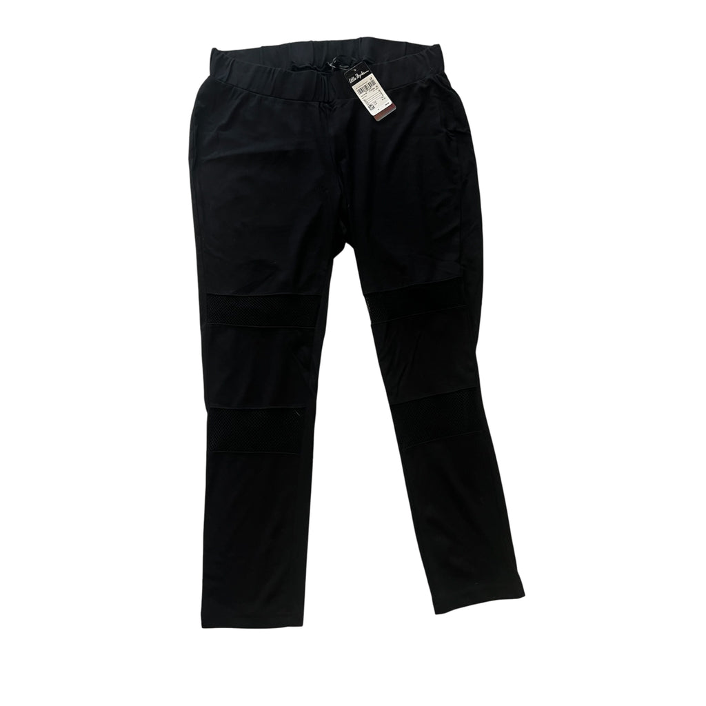 Ulla Popken legging zwart NIEUW met gaas voorkant mt 52