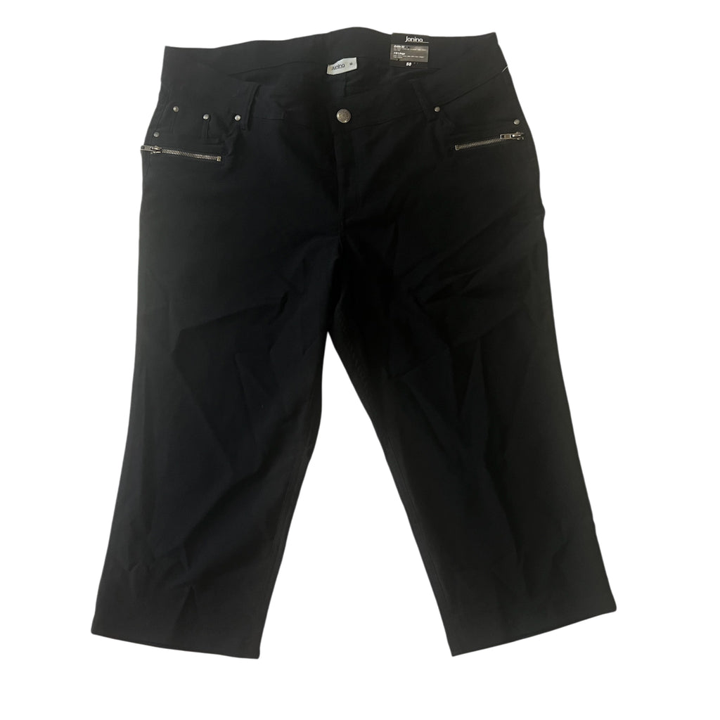 Capri zwart nieuw met kaartje maat 52 zit  stretch in