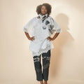 T shirt met Mickey Mouse in glitter en kanten details Plus Size