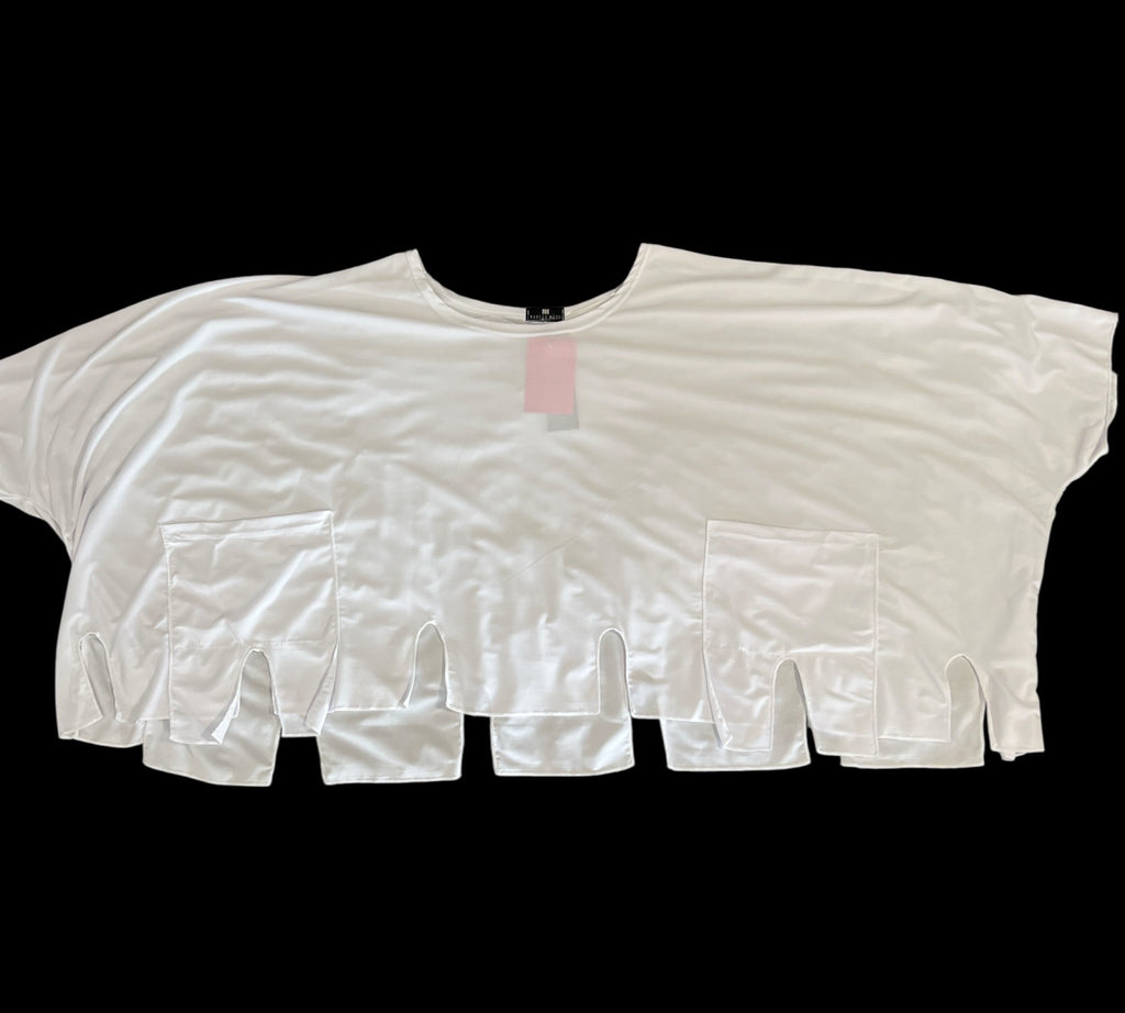 Wit kort tuniek Naveed One Size past voor alle maten tot 58