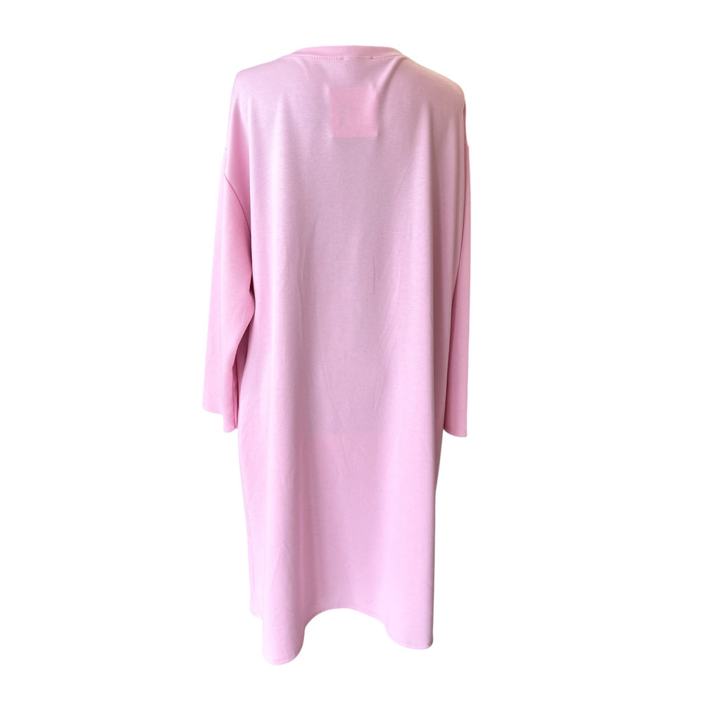Roze jurk/tuniek met rits zijkant One size past voor maat 48-50 kleine 52