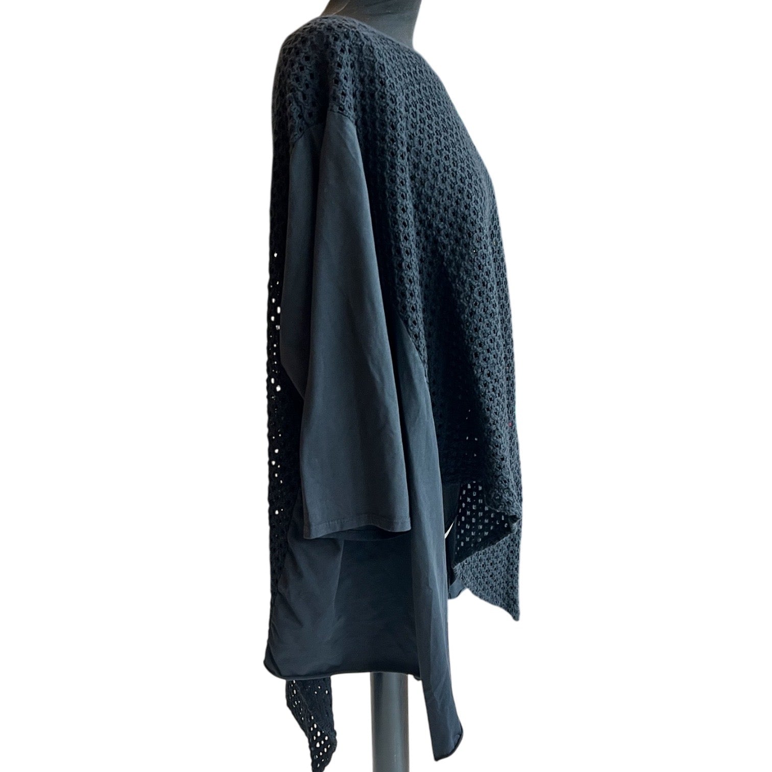 Asymmetrisch tuniek zwart Moonshine in mt 5 =54-56-58