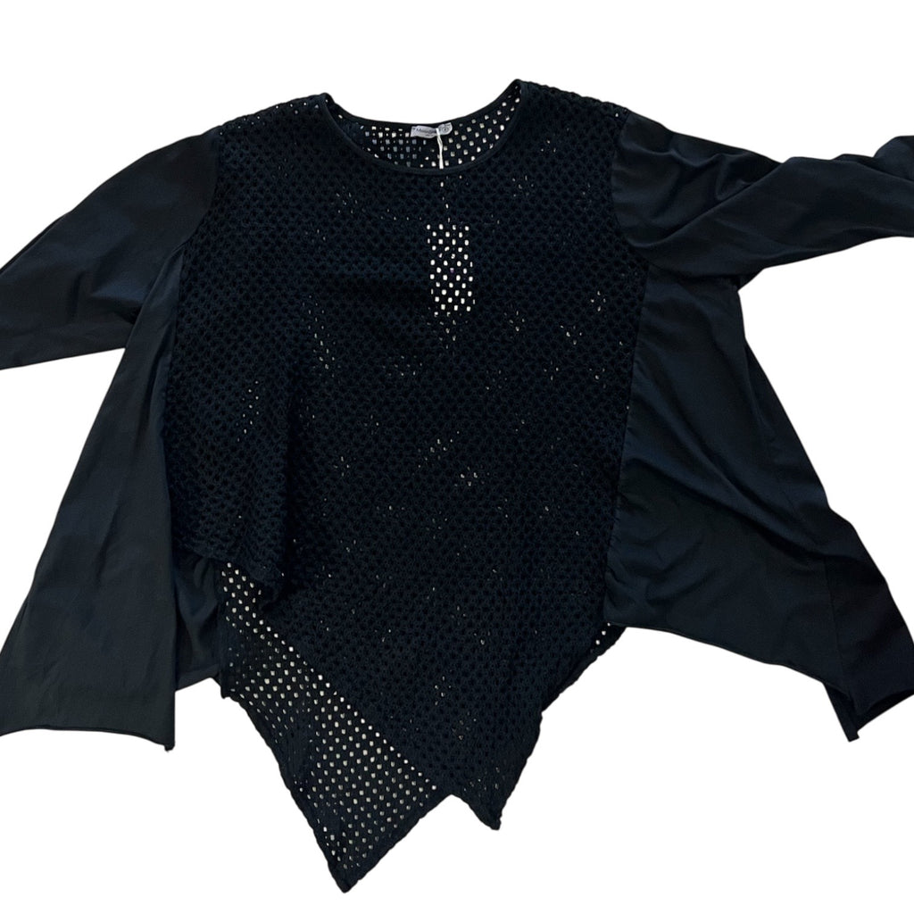 Asymmetrisch tuniek zwart Moonshine in mt 5 =54-56-58