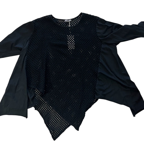 Asymmetrisch tuniek zwart Moonshine in mt 5 =54-56-58