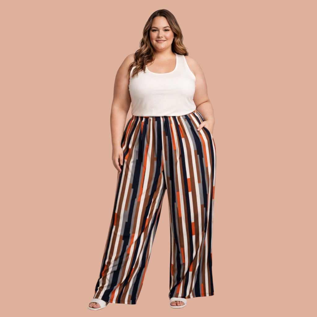 Magna broek wijde rechte pijpen maat 56/58