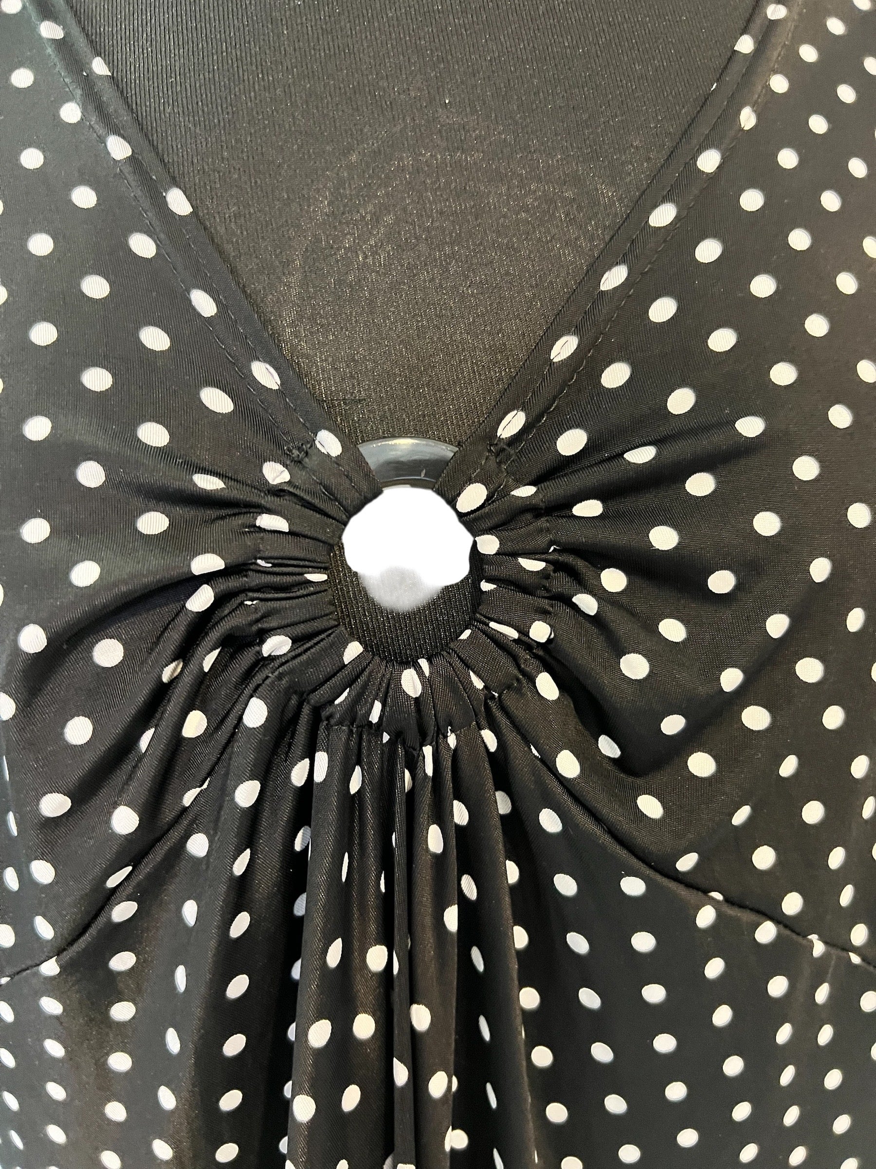 Magna top zwart wit polkadot mt 48-50-52