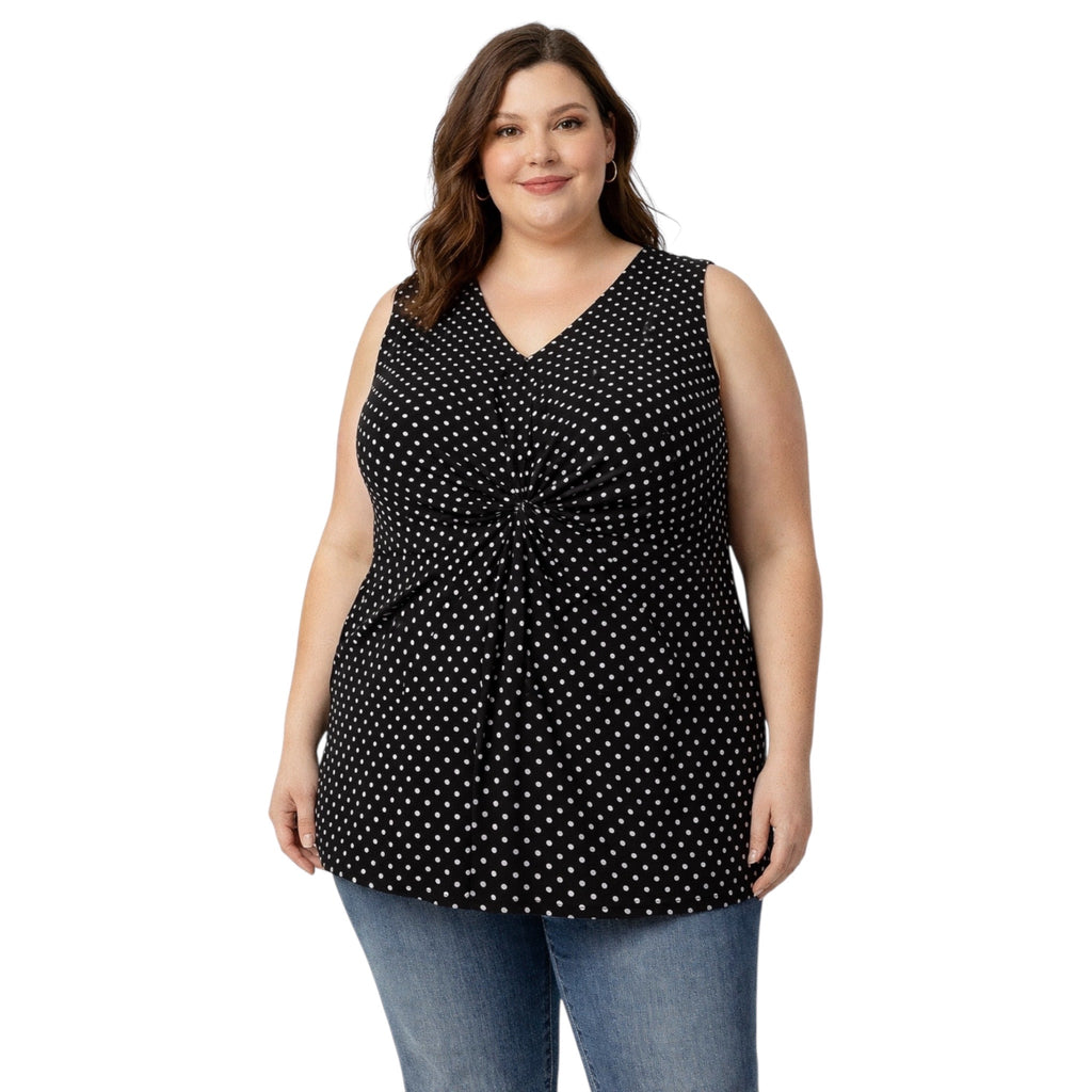 Magna top zwart wit polkadot mt 48-50-52