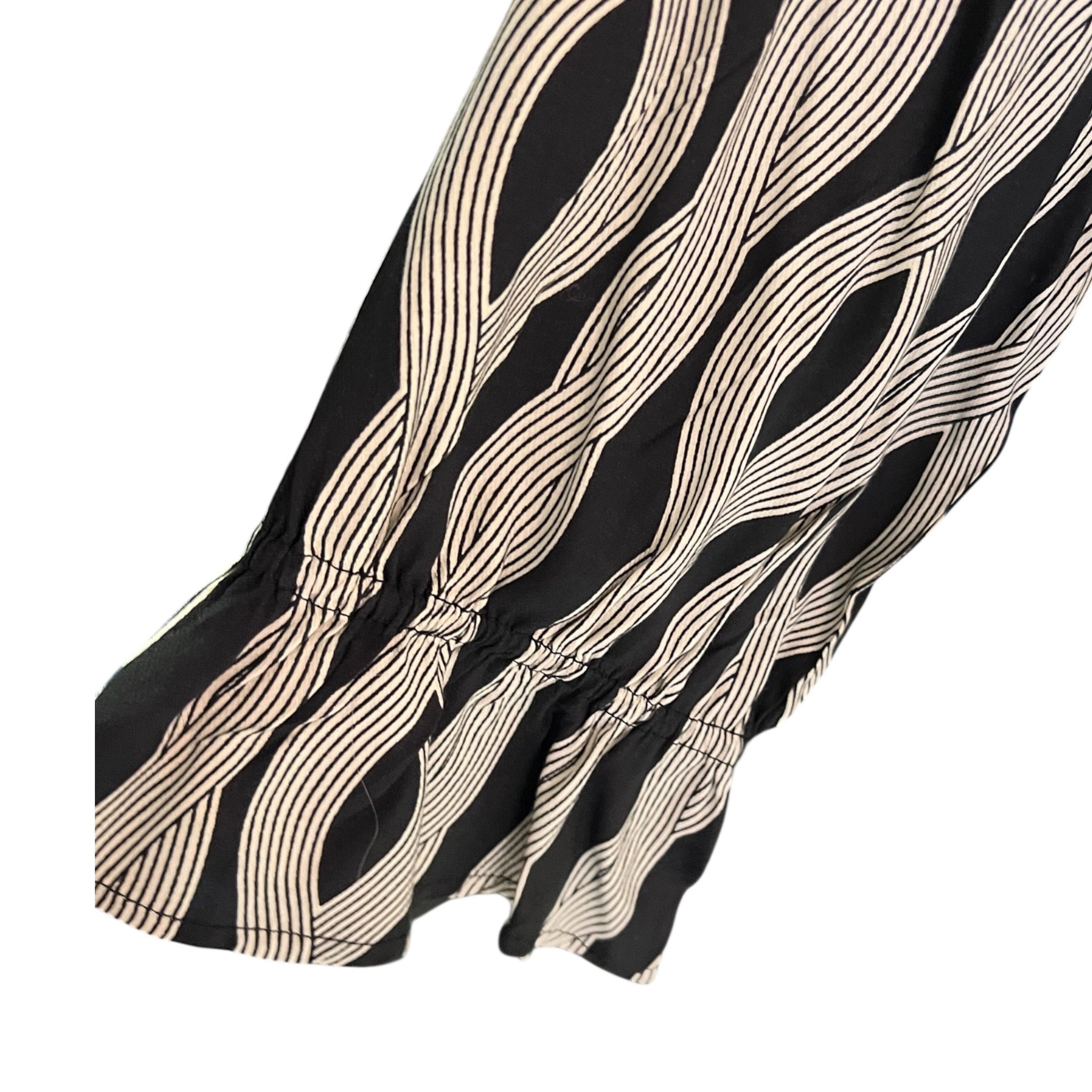 Jurk mt 48/50 Zwart beige Kaffe Curve