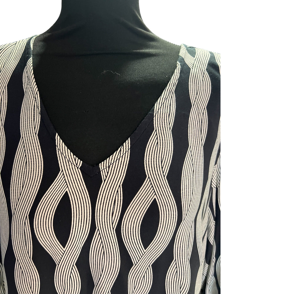 Jurk mt 48/50 Zwart beige Kaffe Curve