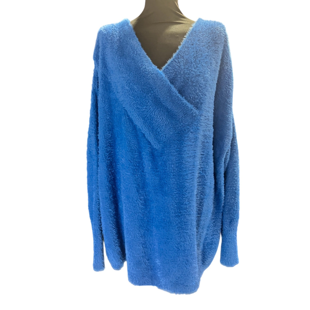 Zachte trui kobalt blauw