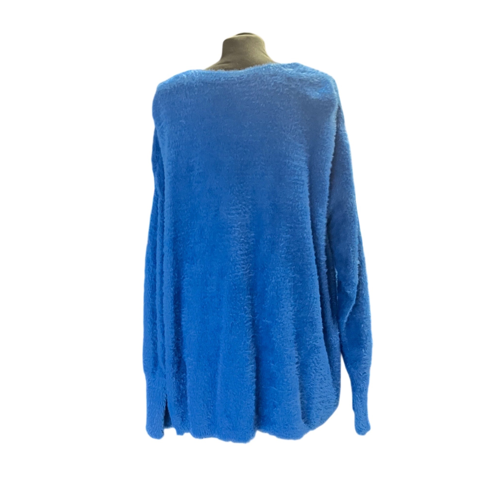 Zachte trui kobalt blauw