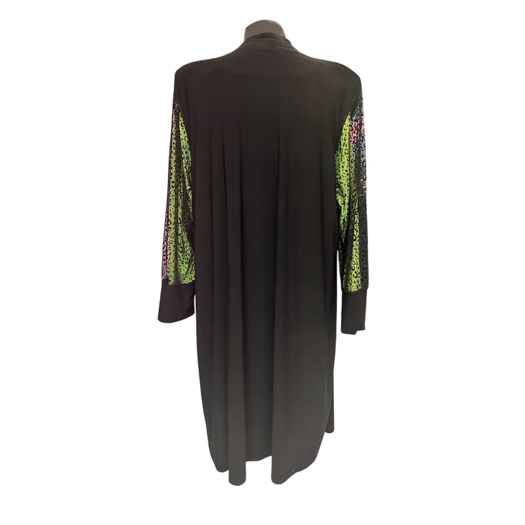 Magna vest zwart met voile mouwen maat 52/54